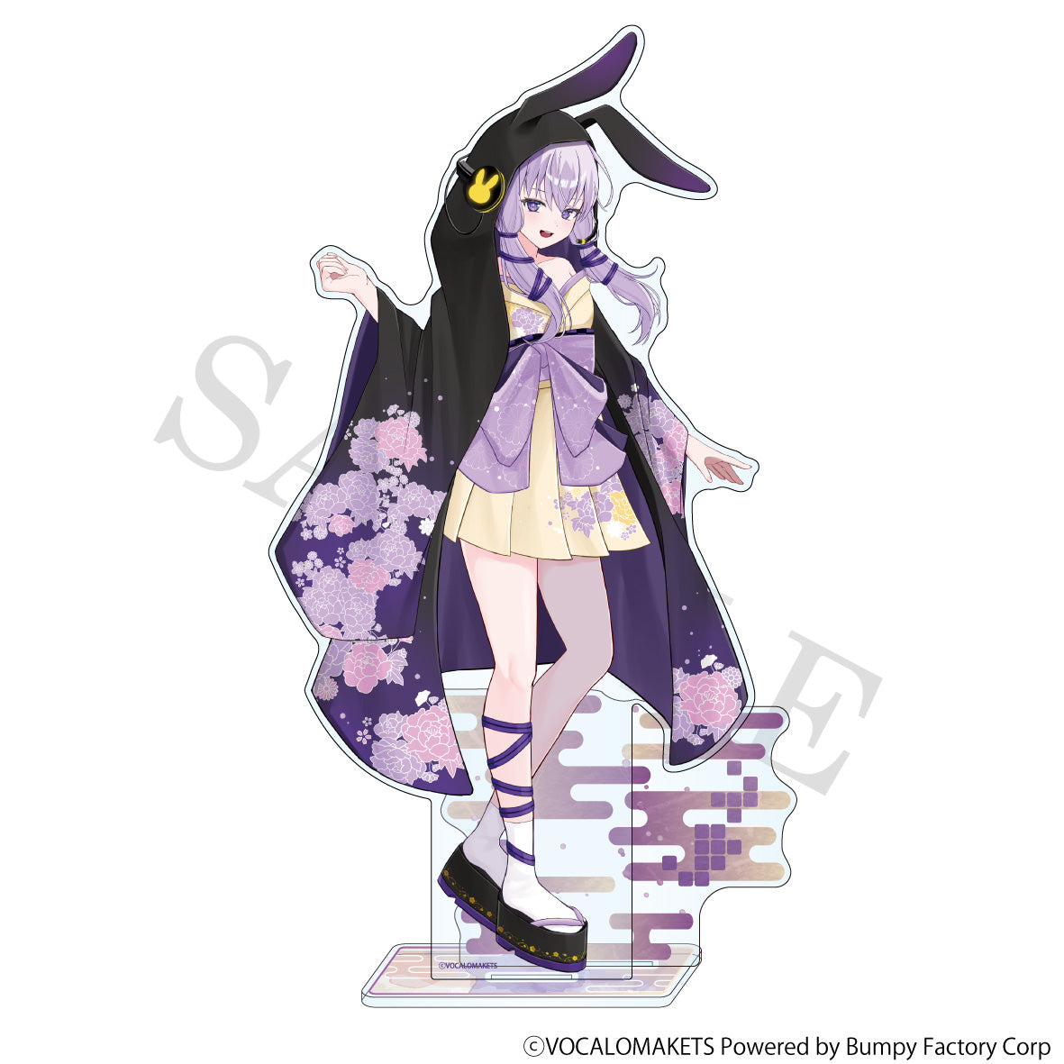 結月ゆかり　ビッグアクリルスタンド　着物 特典付き】結月ゆかり 描き下ろしイラスト 【着物ドレス】 アクリル