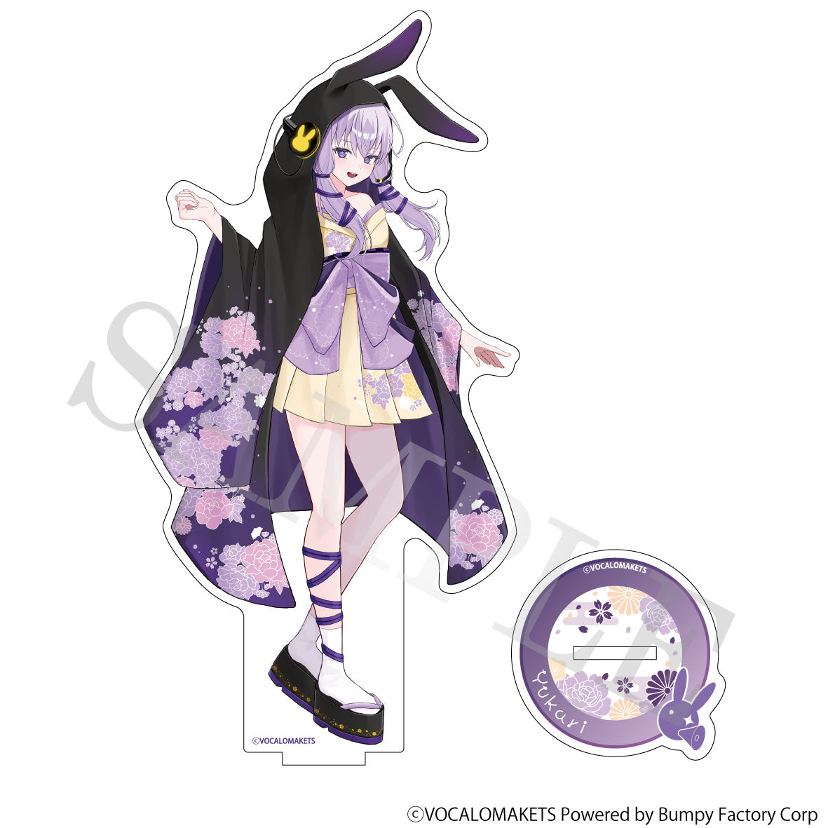 特典付き】結月ゆかり 描き下ろしイラスト 【着物ドレス】 アクリル