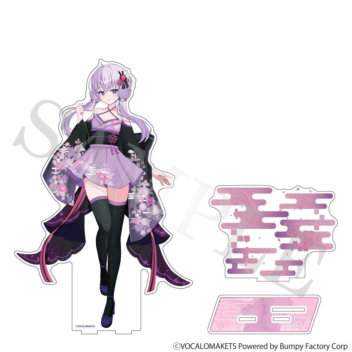 【特典付き】結月ゆかり 描き下ろしイラスト 【着物ドレス】 アクリルフィギュアメガ 結月ゆかり 純