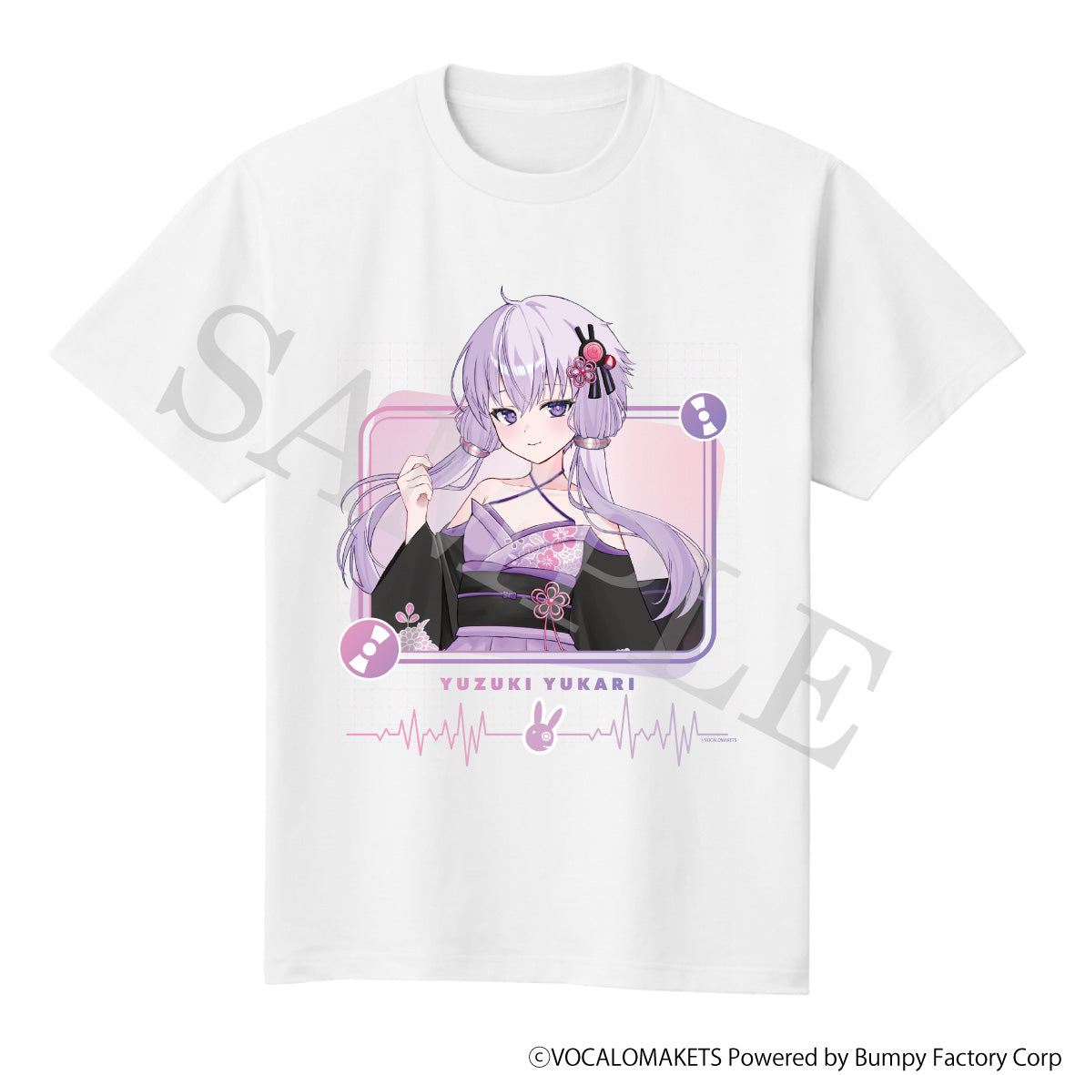 【特典付き】結月ゆかり 描き下ろしイラスト 【着物ドレス】 グラフィックTシャツ 結月ゆかり 純