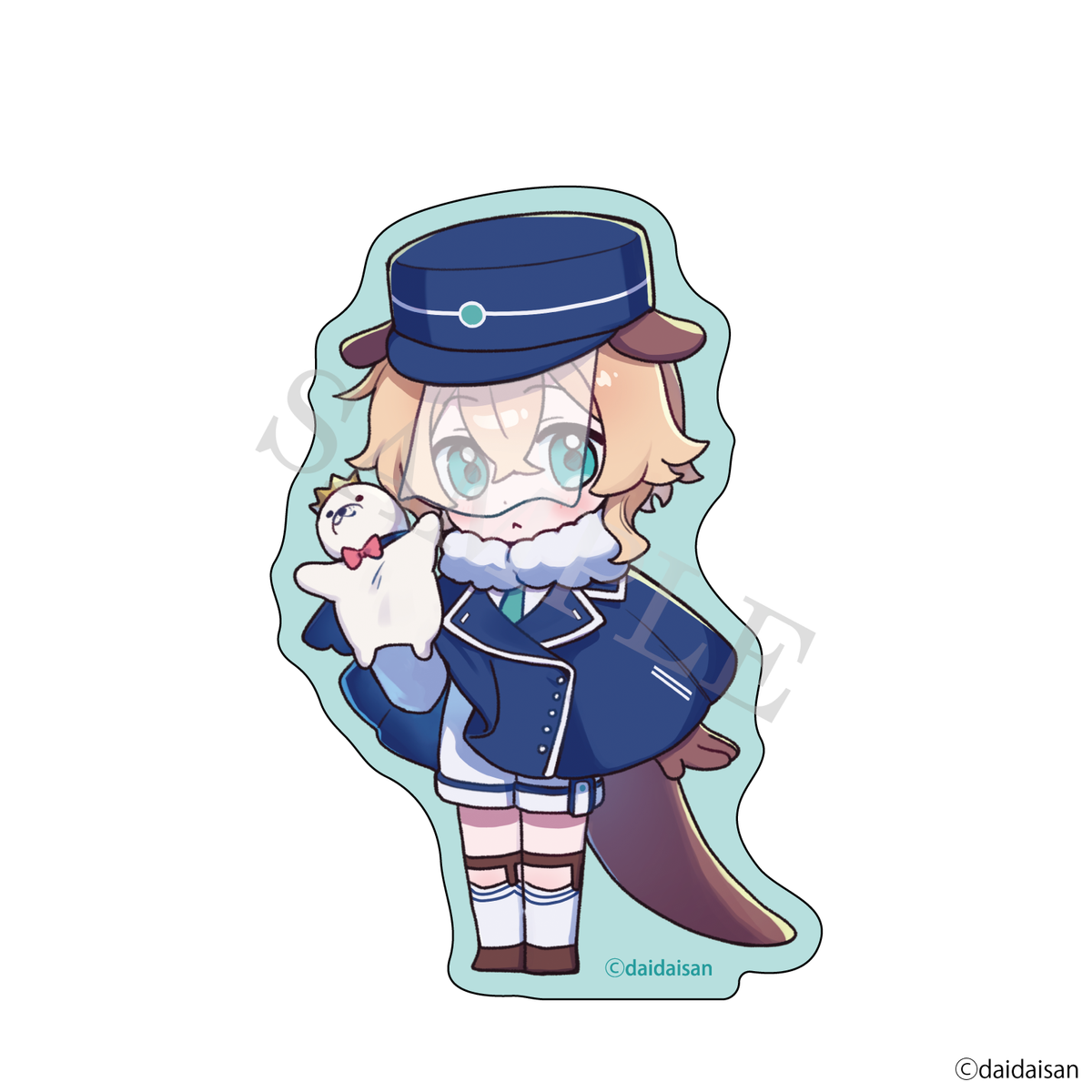 アクアリウムは踊らない カワウソ＆アザラシ駅長 ダイカットステッカー Cutie おいでよ！ビアンカ水族館 予約商品
